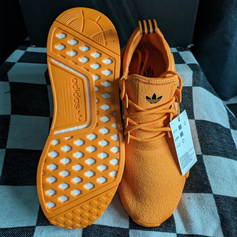 Adidas Originals NMD R1 Low Womens Running Boost Bright Orange Gv9439 1223 - Picture 5 of 12